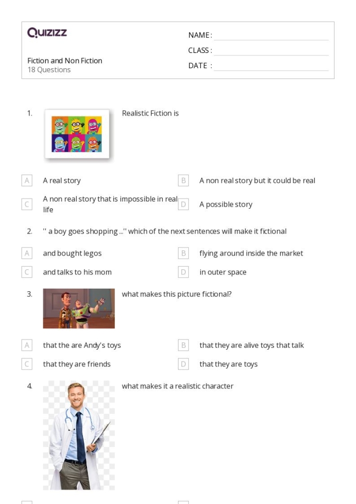 Third grade students comparing story characters settings and plots on a reading comprehension worksheet