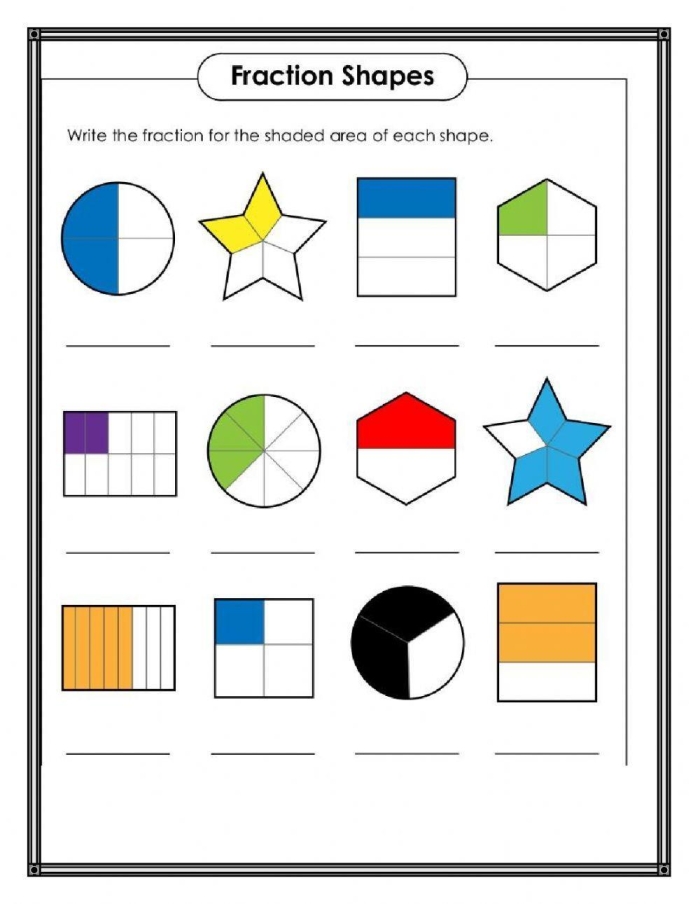 Comparing Fractions Learning Activity for Elementary Math Practice Second grade student comparing fraction sizes on a practice worksheet with visual fraction models