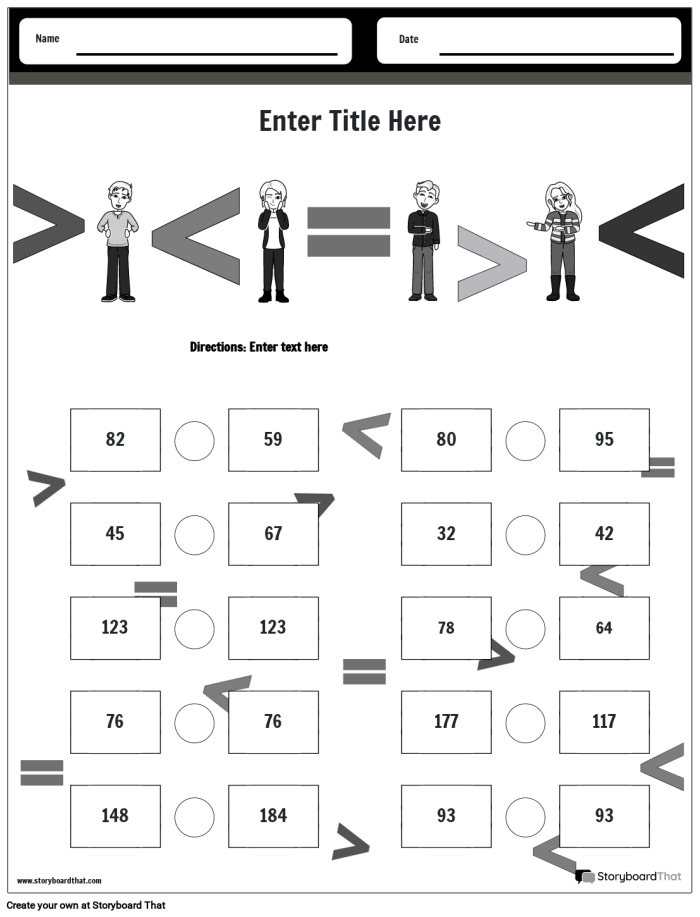 Visual representation of a Pre-K assessment tool for comparing numbers 0-10 Children engaging with a Comparing Numbers Assessment worksheet for Pre-K learners