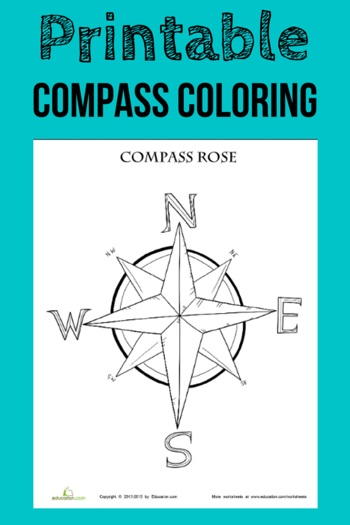Number Theory worksheet for Second Grade Compass Rose worksheet for second graders, introducing basic mapping concepts. Educational tool for teaching geography and direction skills.