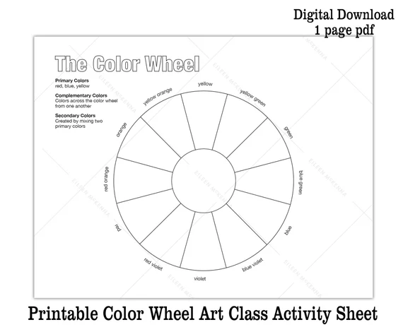 Third grade physical science worksheet exploring the concept of complementary color pairings