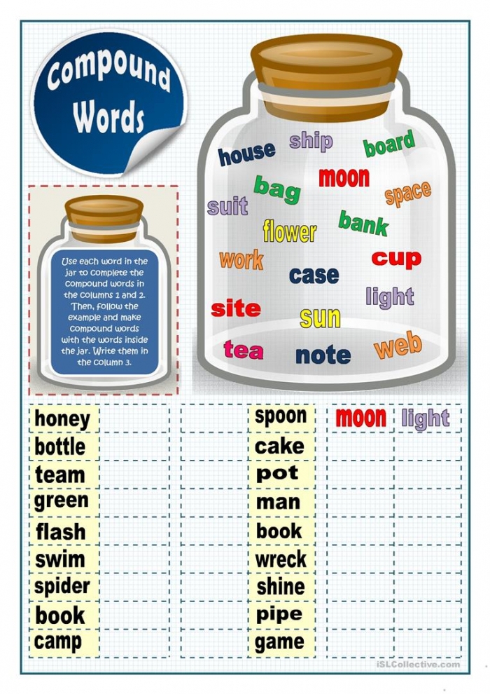 Word Addition Compound Words 3 Activity for Young Learners Second grade students combining word parts to create compound words like goldfish from gold and fish
