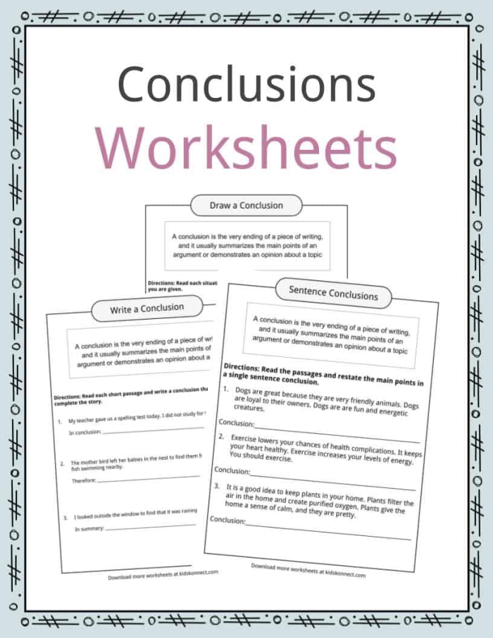 Fifth grade student working on a Practice Writing a Conclusion worksheet for algebra class