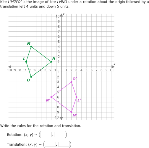 Image 12: Geometry worksheet showing multiple congruence transformation sequences for student practice Eighth grade students practicing sequences of congruence transformations with geometric figures on a worksheet