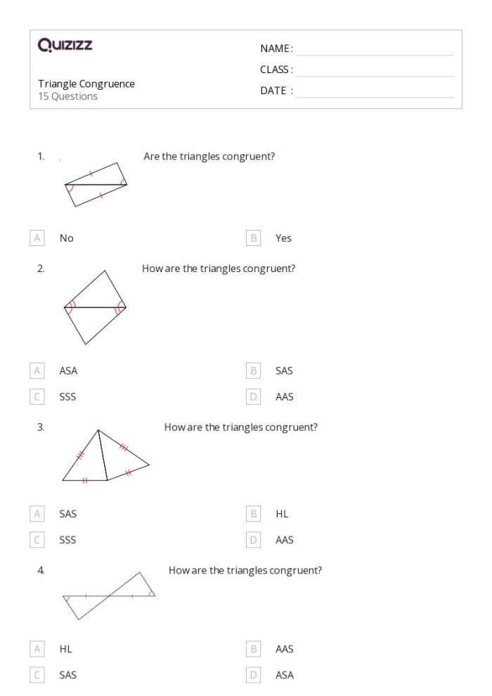 Shape Basics Congruent Shapes Worksheet Number Eighteen Second grade worksheet featuring a variety of congruent shapes for students to identify