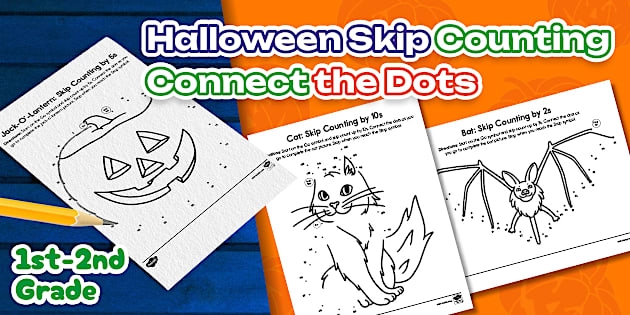 Children engaging in a connect the dots activity to practice skip counting by tens