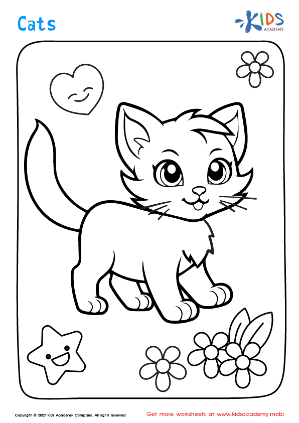 Kindergarten worksheet featuring a Connect the Dots A-Z activity with a Mr. Cat illustration for coloring