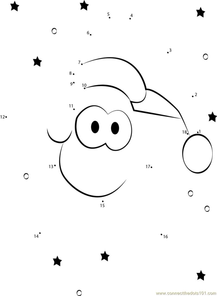 Connect the Dots Star Gazing Worksheet for Early Learners Coloring page for kindergarten featuring a connect the dots constellation activity