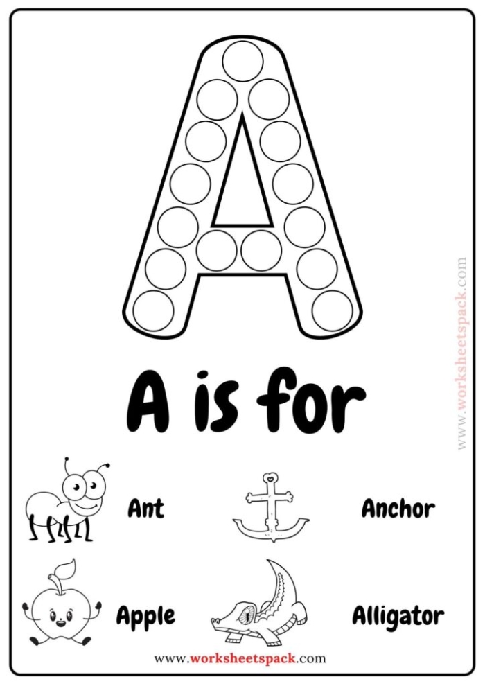 Connect the dots worksheet featuring a dinosaur for practicing lowercase alphabet letters