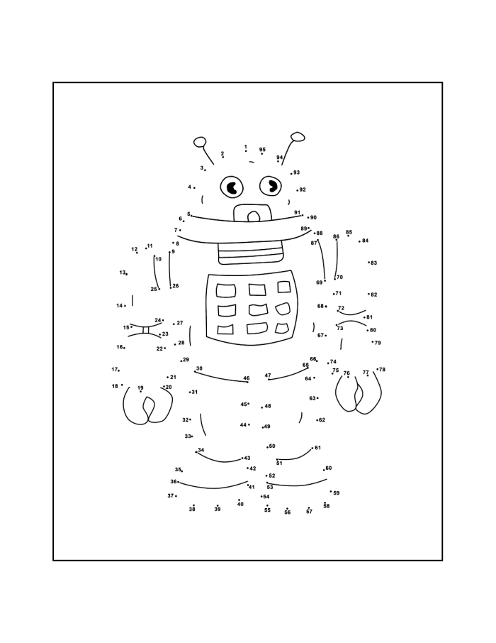 Connect the Dots worksheet featuring a rocket ship for preschool counting practice