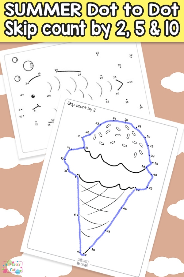 Children engaging in a fun connect-the-dots activity while skip counting by tens to reveal a picture