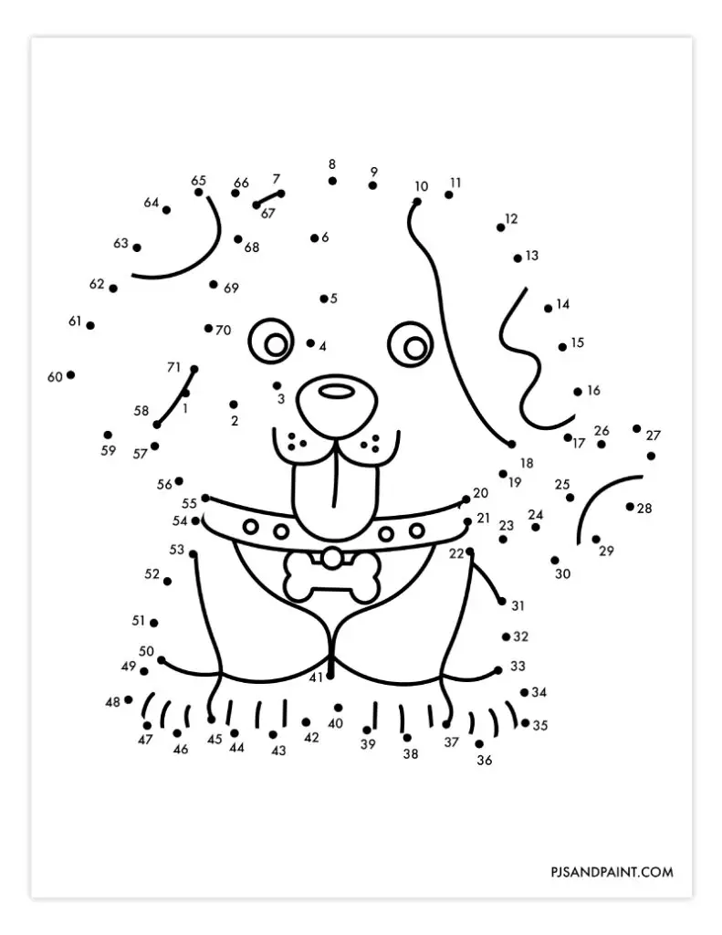 Toothy T-Rex connect the dots worksheet for kindergarten students, featuring numbers 1 to 45
