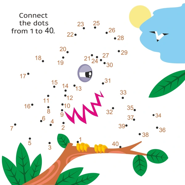 Connect the dots from A to Z worksheet featuring a cute Mr. Cat illustration for kindergarteners