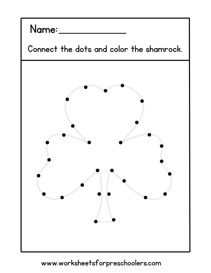 Engaging family strategy game featuring shamrock-themed challenges Colorful Connect the Shamrocks Game worksheet for third graders