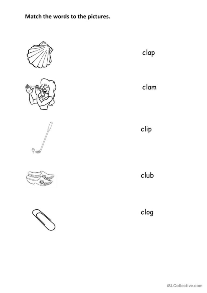 Beginning Consonant Blends worksheet designed for kindergarten students to practice standardized test skills