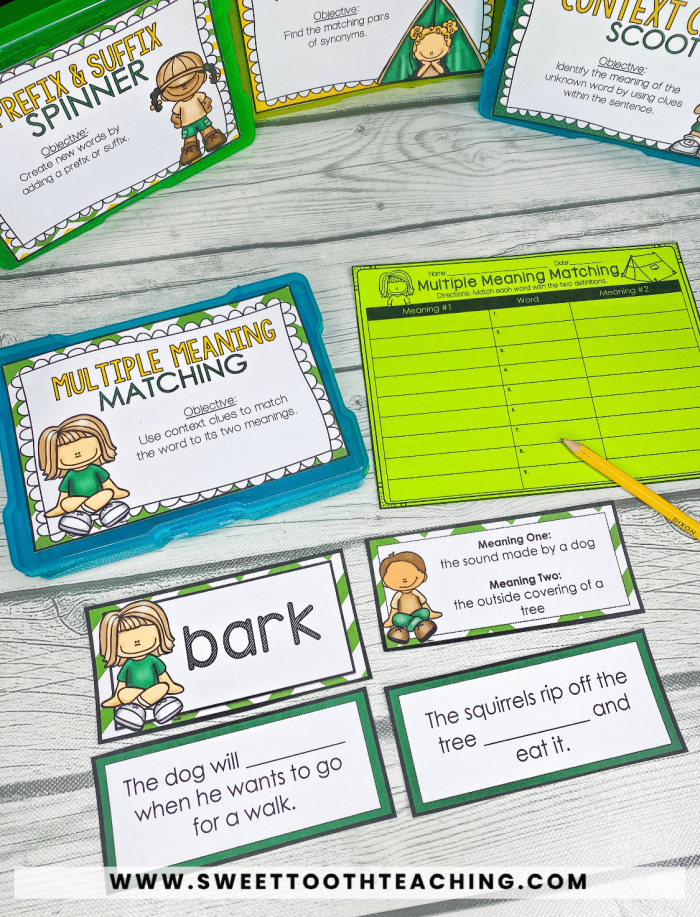 Using Context Multiple Meaning Words Worksheet 23 Third grade worksheet helping students determine the meaning of multiple meaning words using sentence context