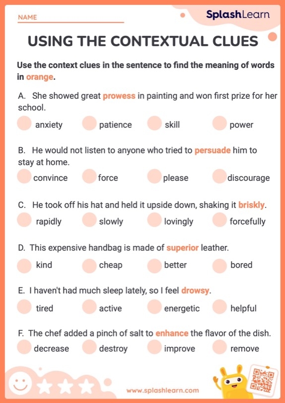 Context Clues Learning Check Worksheet Number 19 Third grade worksheet for practicing context clues and homophones lesson 19