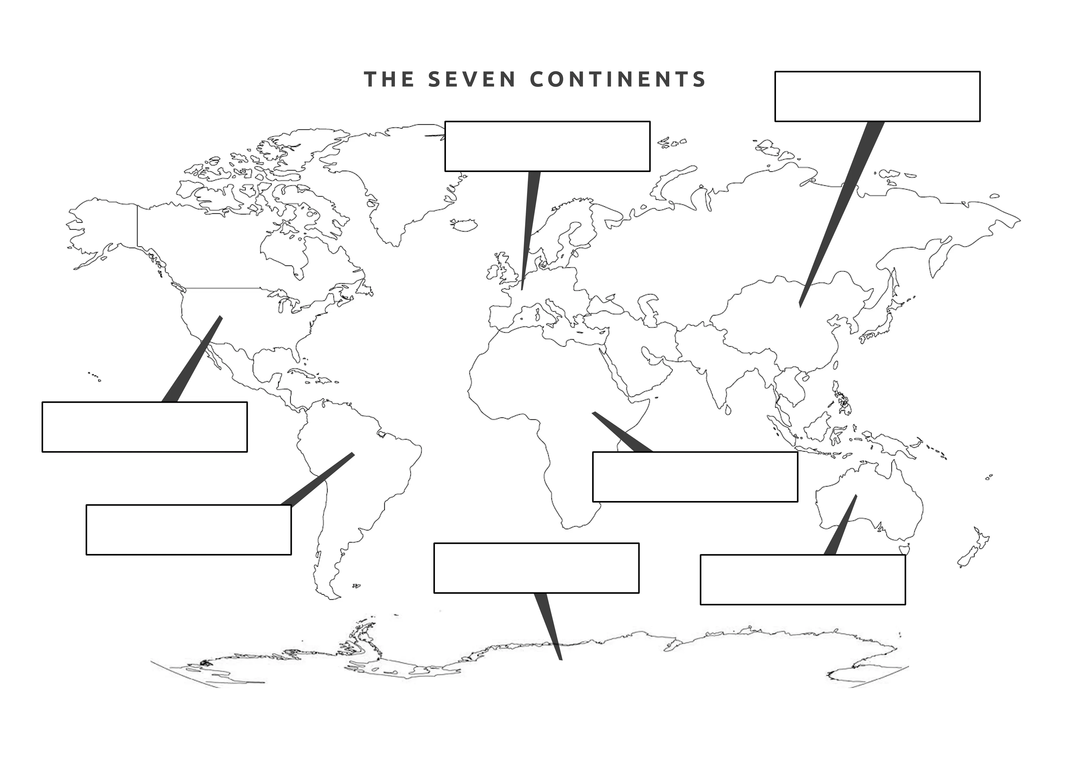 Third grade students unscramble the names of the seven continents on this engaging geography worksheet