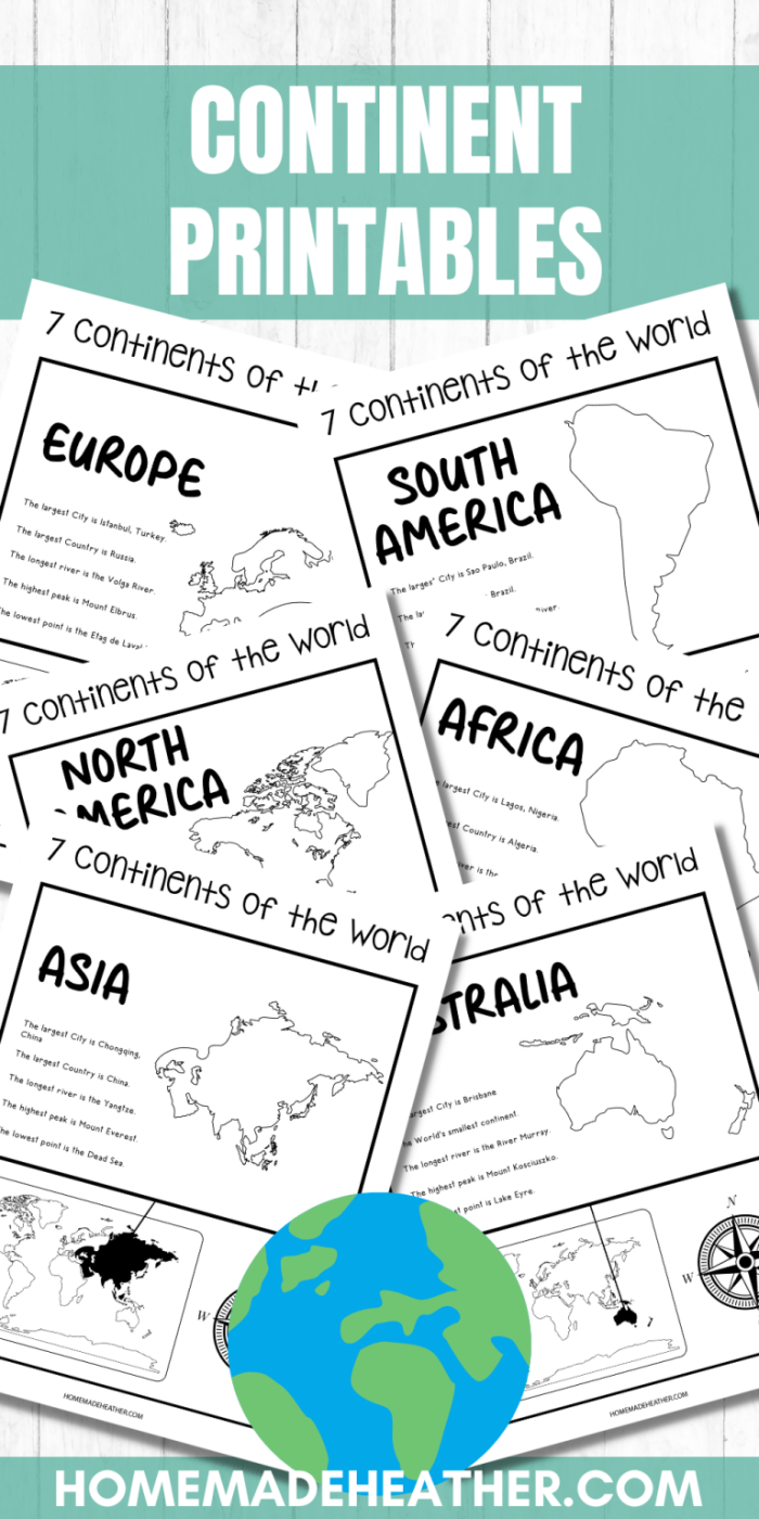 Third grade geography worksheet featuring a fun word scramble about the seven continents