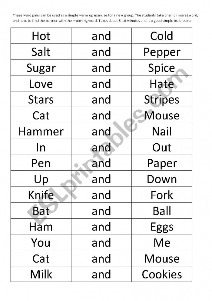 Pairing Up Words Practice Activity for Grade 5 Contractions and Compound Words Fifth grade language arts worksheet showing exercises for combining words into contractions and hyphenated compound words with answer examples