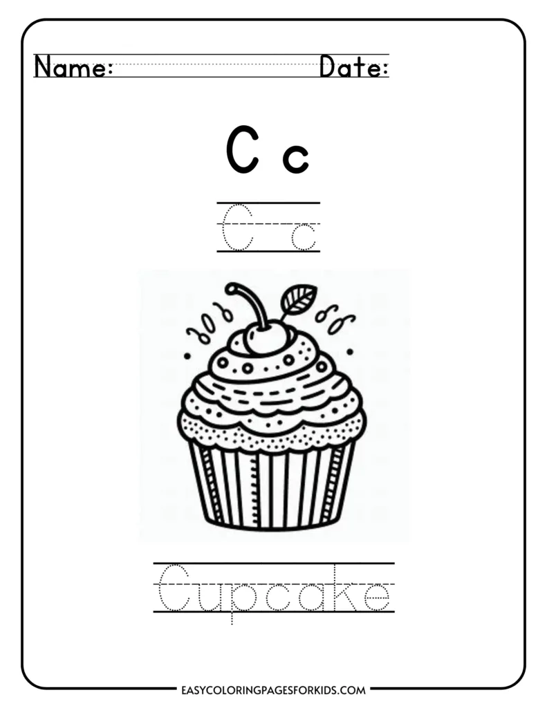 Fifth grade student solving two-step Cool Cupcake Word Problems worksheet