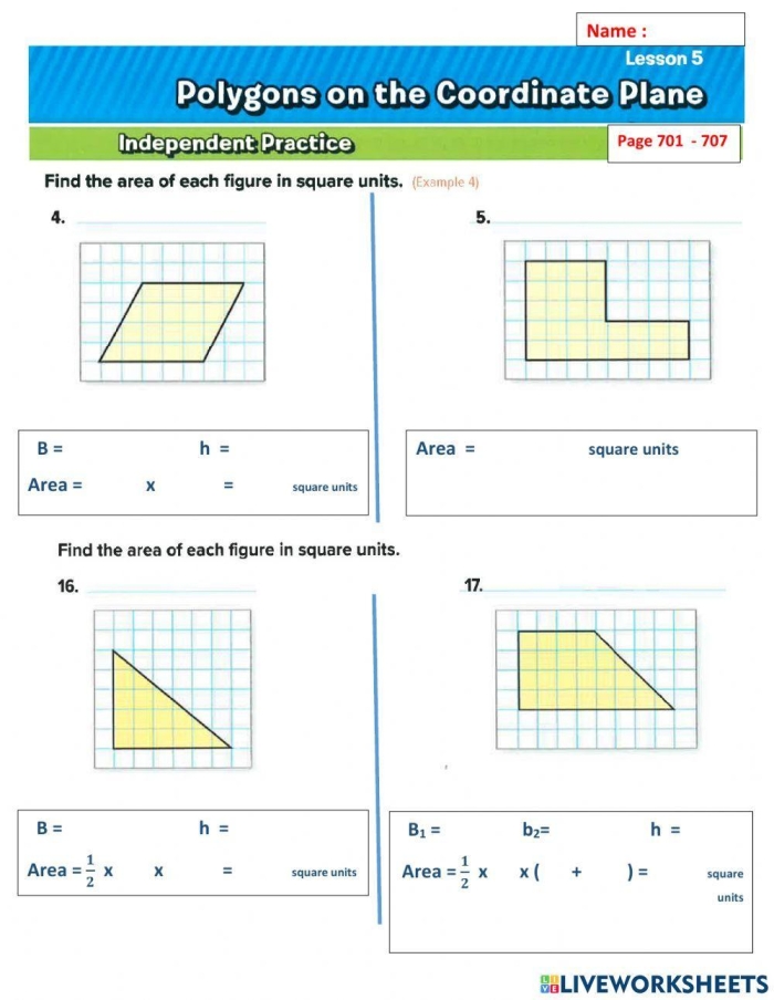 Sixth grade students plotting polygon vertices and shapes on a coordinate grid plane