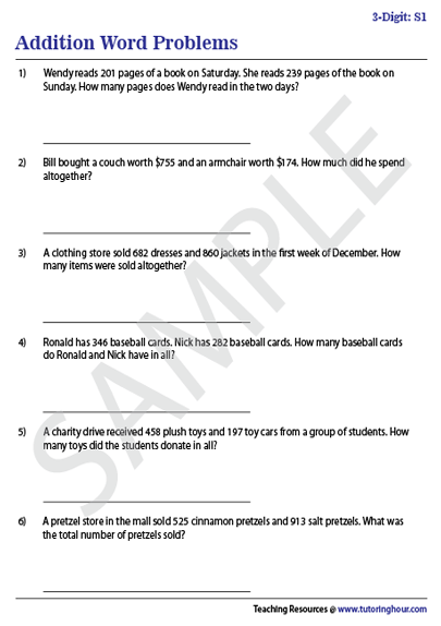 Colorful worksheet featuring three-digit addition problems with regrouping for third graders