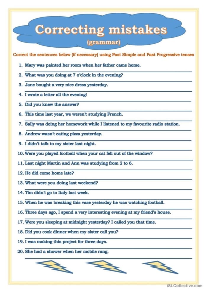 Sixth grade grammar worksheet focused on correcting seasonal spelling errors in sentences