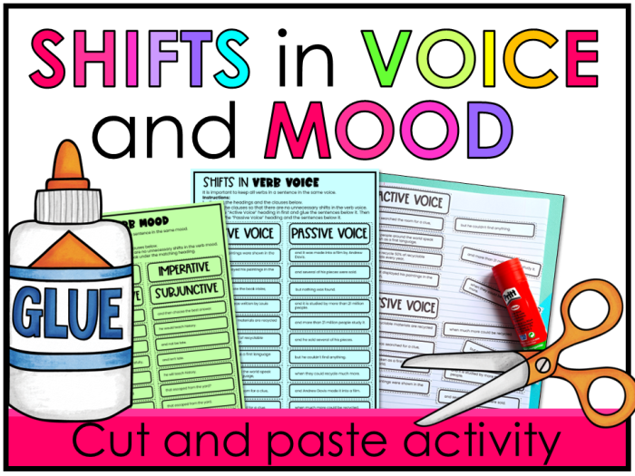 Correcting Shifts in Verb Voice worksheet - Image 15 Worksheet for correcting shifts in verb voice for eighth-grade students