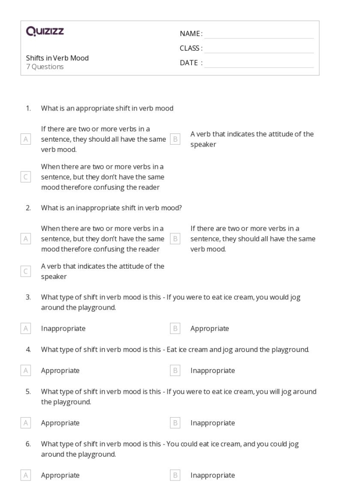 Numbers and Counting worksheet for Eighth Grade Eighth grade worksheet focused on correcting shifts in verb voice from passive to active. Correcting Shifts in Verb Voice worksheet for eighth graders.