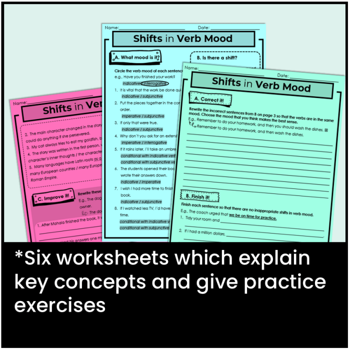 Correcting Shifts in Verb Voice worksheet for eighth graders, image 21 Eighth grade worksheet focusing on correcting shifts from passive to active voice in sentences