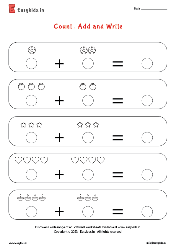 Educational worksheet designed to enhance addition skills in Earth and Space Science for young learners Count and Add Blocks worksheet for first graders, featuring two-digit and one-digit addition problems