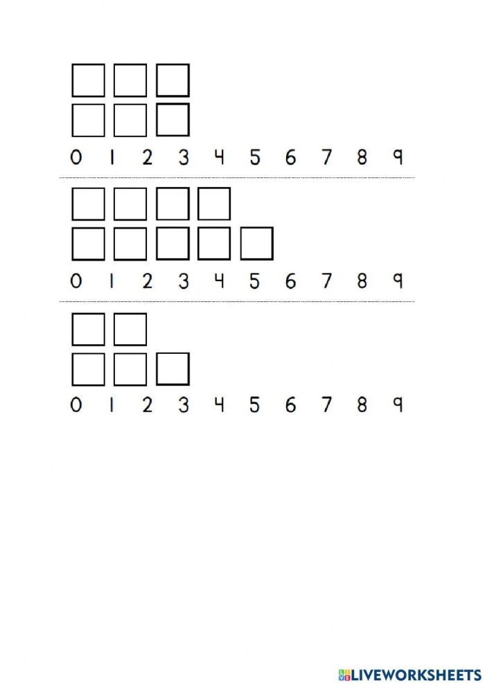 Engaging worksheet image for Earth and Space Science grade one students Colorful Count and Add Blocks worksheet for first graders learning two-digit addition