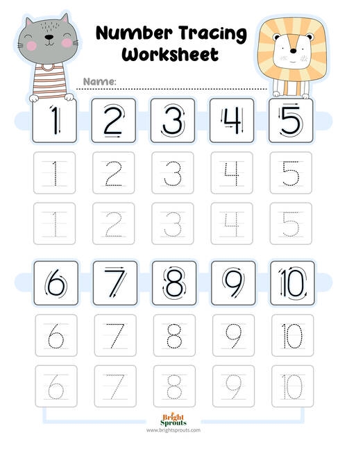 Count 'n Color: The Numbers 5-10 Worksheet for Kindergarten Worksheet for counting and coloring numbers 5-10 with a twinkling star theme