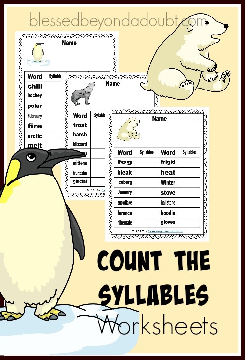 Fun animal-themed syllable counting activity for kindergarten students Colorful worksheet featuring animals for counting syllables