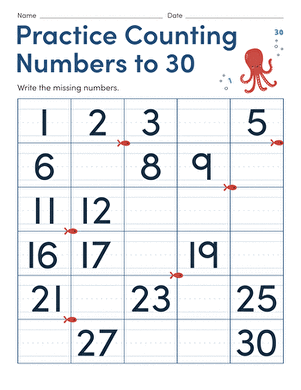 Mama bird guiding her little ones in a counting activity from 1 to 20