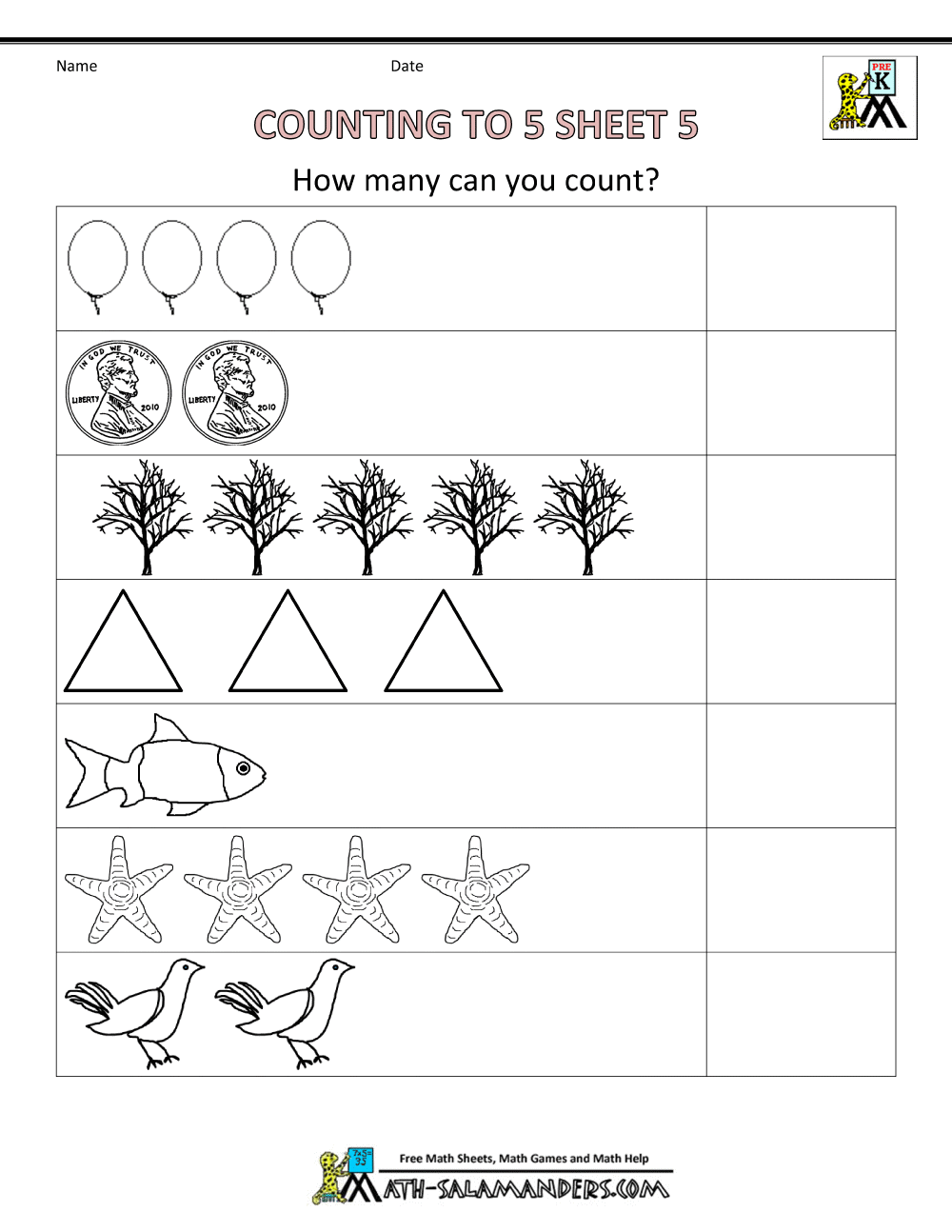 Reverse Counting Practice Activity for Early Learners Kindergarten student practicing counting backwards from ten with numbered objects on a worksheet