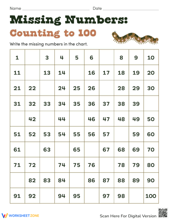 Missing Numbers Counting Bee Worksheet for Kindergarten Number Recognition 10 Kindergarten students practicing counting skills with a honeycomb themed missing numbers worksheet