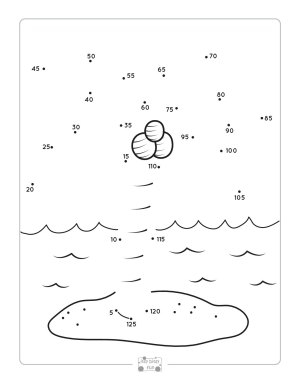 Counting by 2s dot to dot worksheet featuring a connect the dots puzzle number 13