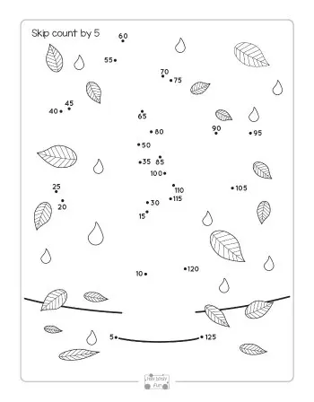 Counting by 2s Dot to Dot worksheet for kids to enhance number skills