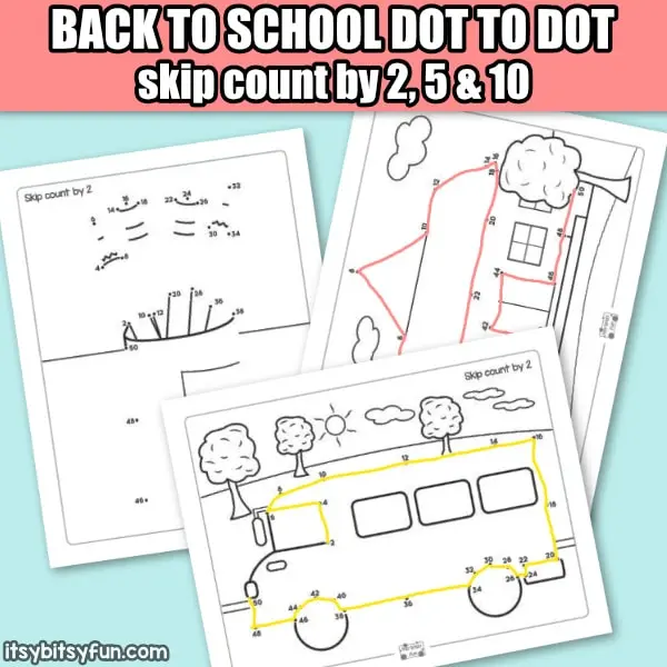 Counting by 2s Dot to Dot worksheet for kids with a hidden picture to discover