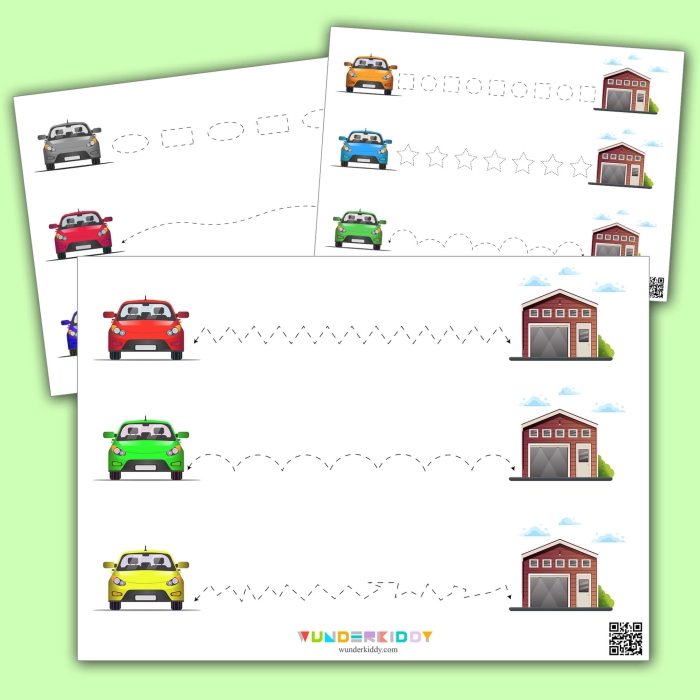 Counting Cars worksheet for kindergarten students to enhance counting skills