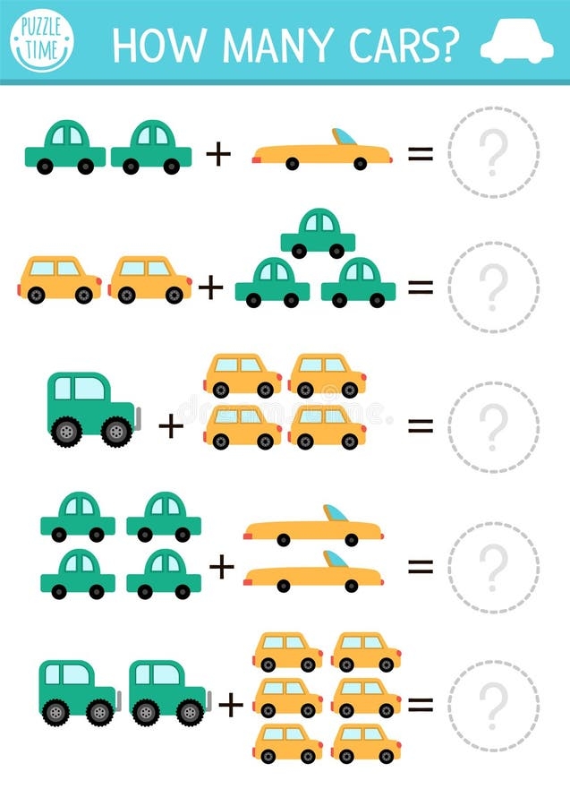 Counting Cars worksheet for kindergarten students to enhance their counting skills. Engage young learners with this fun activity that matches numbers to groups of cars.