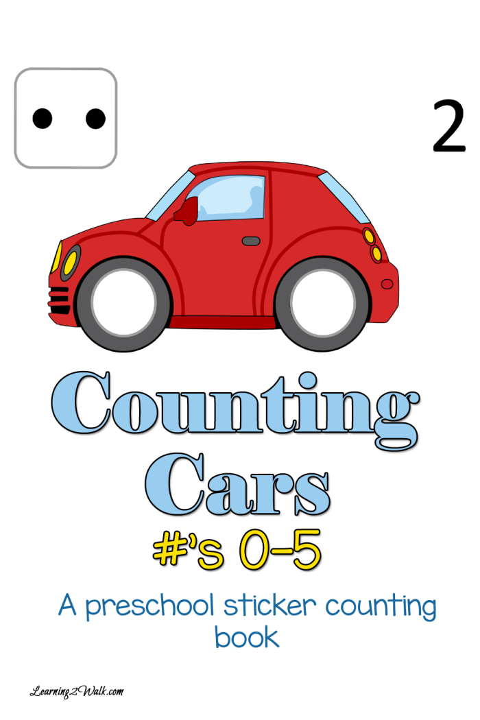 Counting Cars worksheet for kindergarten students featuring various groups of cars to count