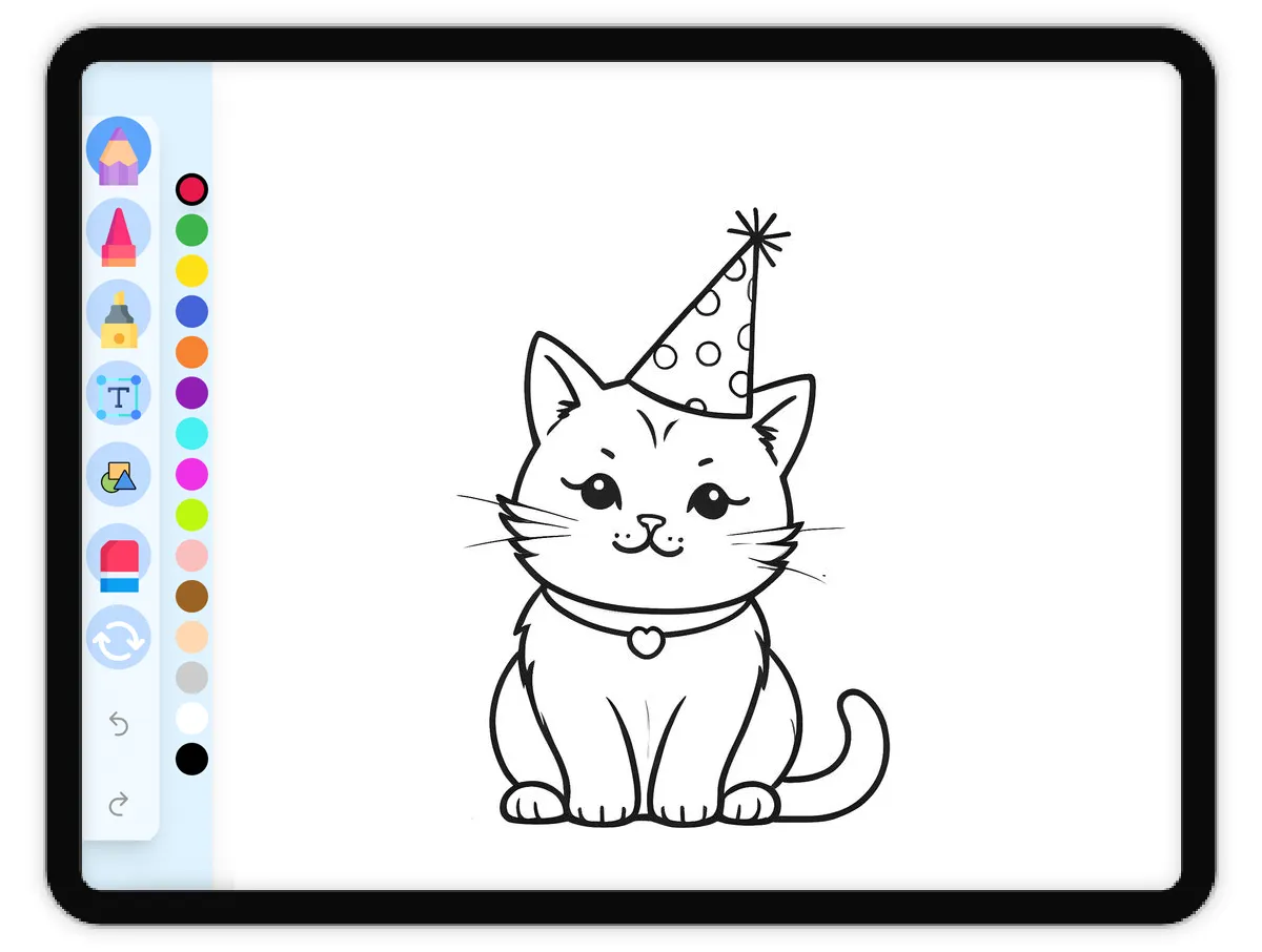 Coloring page featuring cats with a lucky Maneki-neko statue for counting activities