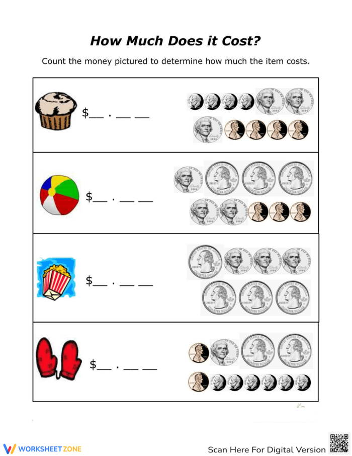 Engaging Count How Many Coins There Are worksheet for early learners Worksheet for counting and identifying different coins for kindergarten students