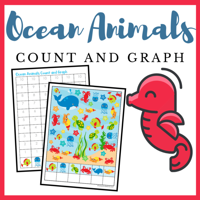 Counting worksheet for preschoolers with a fish theme focused on addition