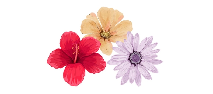 Pre-K worksheet with flowers for children to count and color while practicing positional words