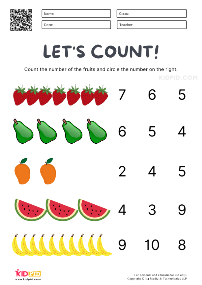 Engaging math worksheet for young learners to practice counting and number recognition Counting Practice worksheet for Pre-K students featuring numbers 1-10 and comparing amounts