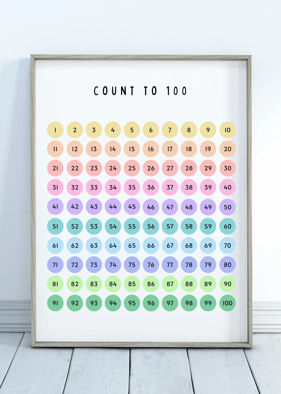 Bright Hundreds Chart Counting Worksheet for Early Learners Image 15 Pre-K students practice counting to 100 with this colorful hundreds chart learning worksheet